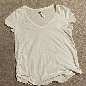 White Lululemon V-neck shirt